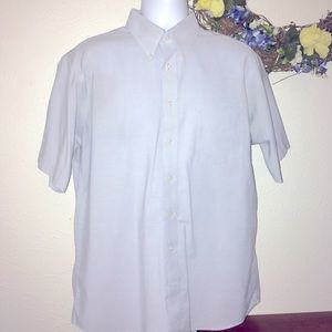 Stafford Essentials Mens Blue Oxford Shirt Size 17 1 of 2